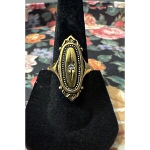 Vintage Avon 1976 Kensington Ring Gold-tone Victorian Revival Signed Size 5 to 7